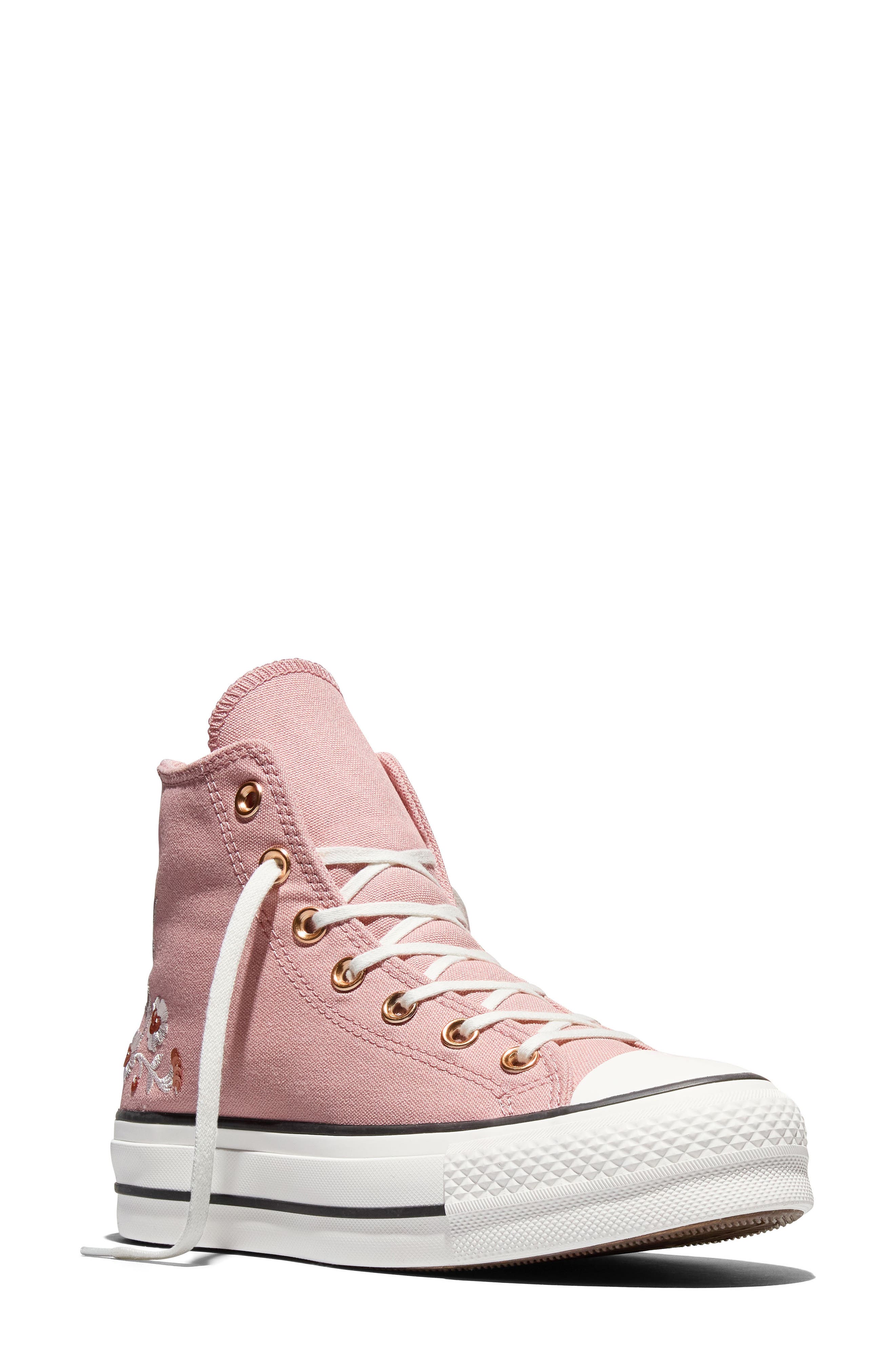 Chuck Taylor All Star Lift High Top Platform Sneaker, Main, color, PETAL PIT/ VINTAGE WHITE/ GOLD