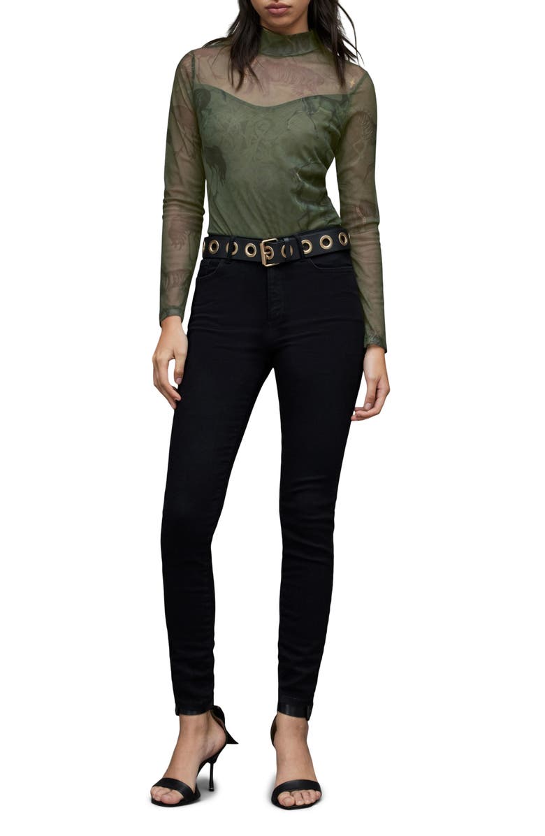 AllSaints Elia Hedi Bodysuit, Alternate, color, 