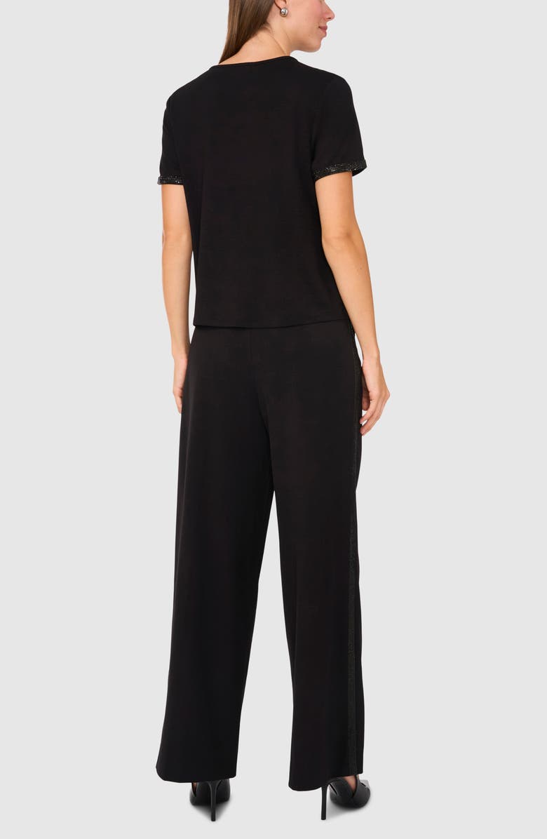 Halogen<sup>®</sup> Rhinestone Trim Wide Leg Pants, Alternate, color,