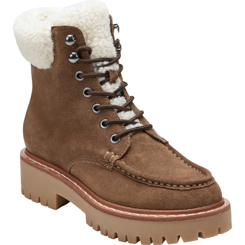 Marc Fisher Ltd Nallie Faux Shearling Boot In Brown