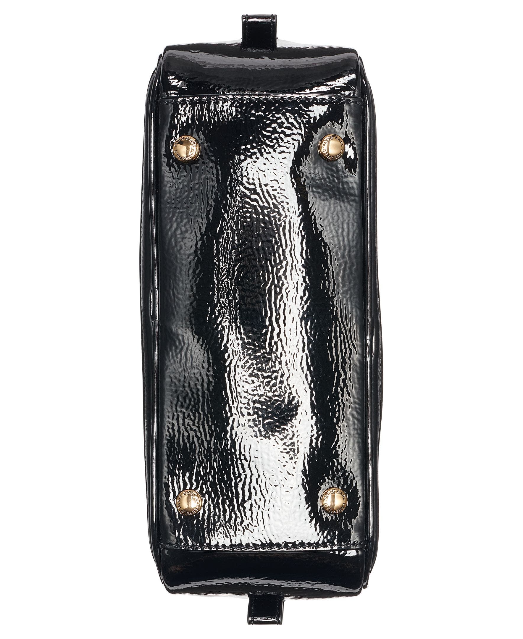 Zaylia Patent Mini Crossbody, Alternate, color, Black/Gold