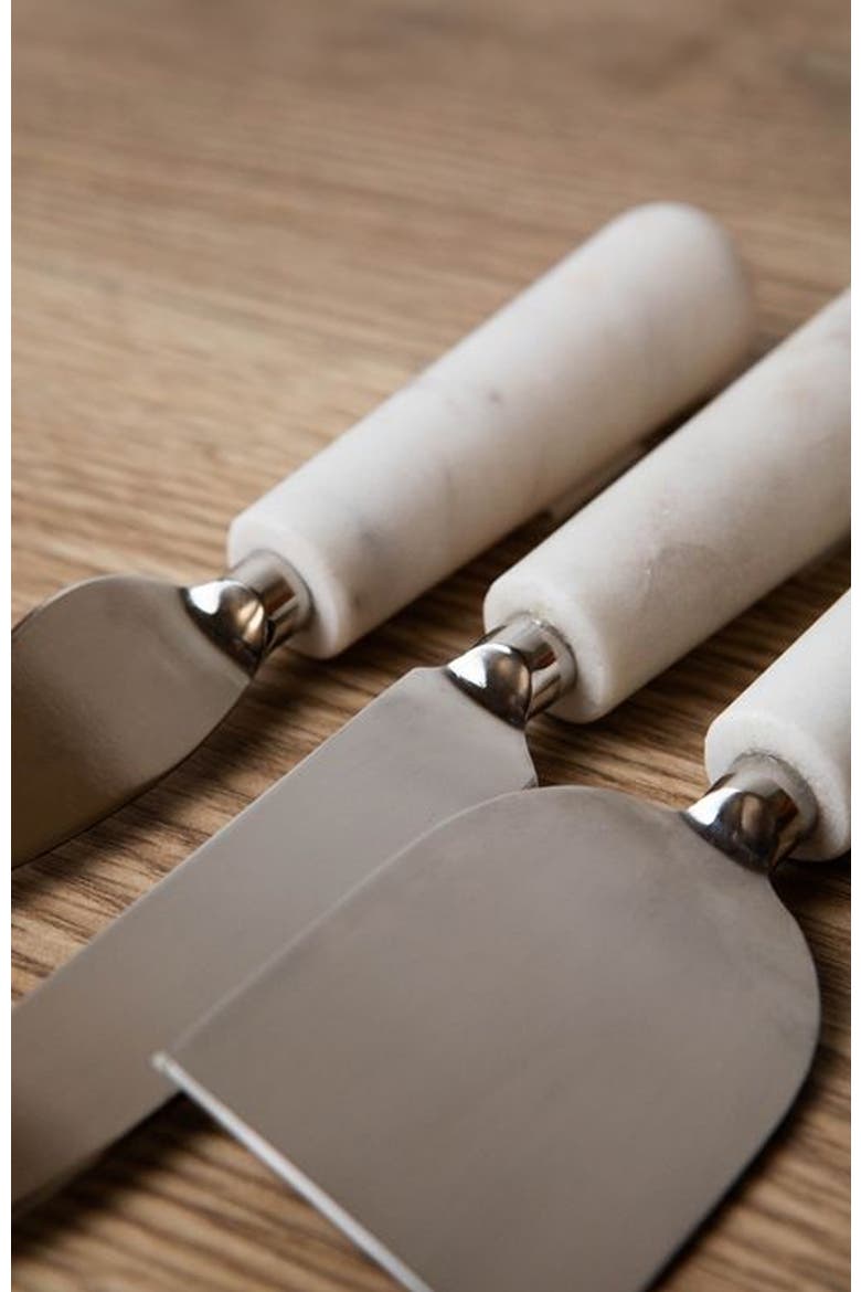 Boxed Set of Marble Cheese Tools, Alternate, color, Grey