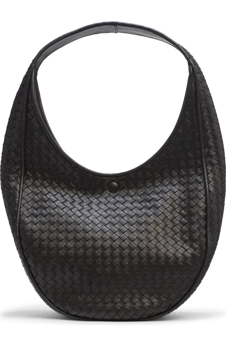 Bottega Veneta Small Ovetto Intrecciato Leather Shoulder Bag, Alternate, color, 2094 Espresso-Brass V