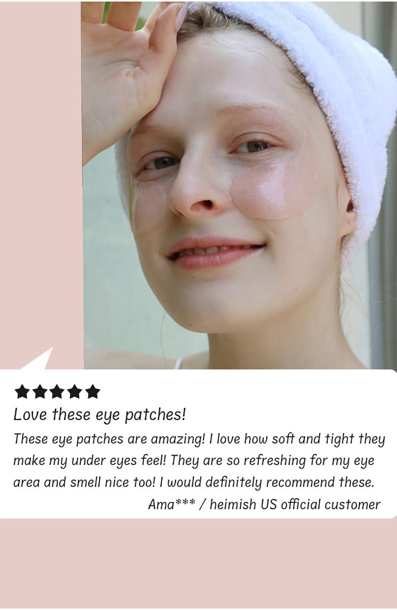 Heimish Bulgarian Rose Water Hydrogel Eye Patch, Alternate, color, NO COLOR