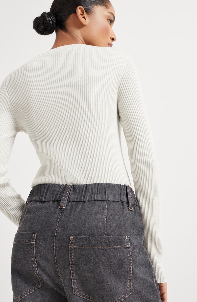 Brunello Cucinelli Five-pocket trousers, Alternate, color, Dark Grey