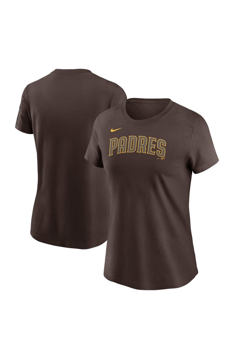 Nike Women's Nike Brown San Diego Padres Wordmark T-Shirt, Main, color, Brown