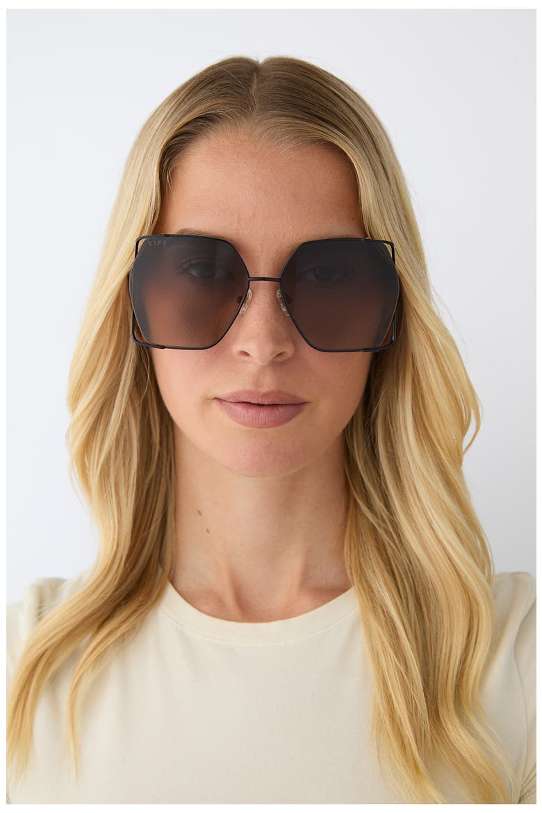 Donna IV 61mm Gradient Polarized Square Sunglasses, Alternate, color, TWILIGHT GRADIENT