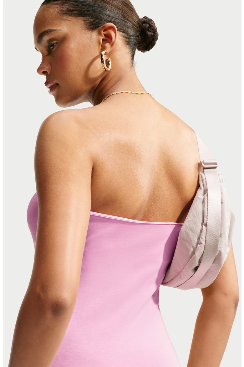 Strapless Minidress, Alternate, color, PINK RISE/ METALLIC SILVER