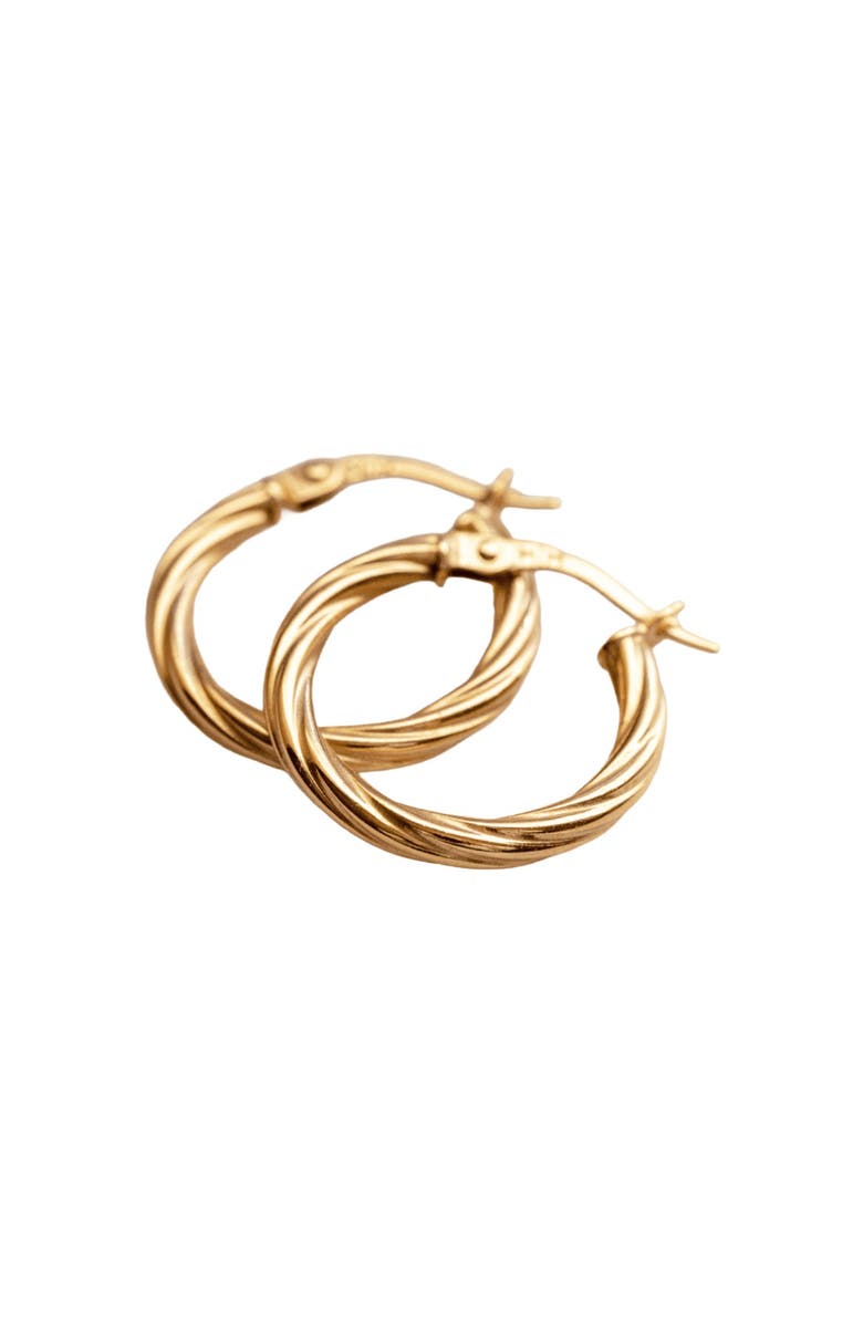 MADE BY MARY 14k Twisted Hoop Earrings, Alternate, color, 14K Solid Gold