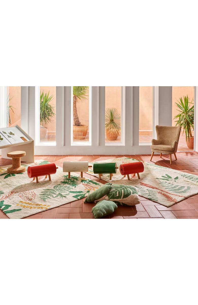 Lorena Canals Monstera Leaf Accent Pillow, Alternate, color, Natural/ Monstera Green