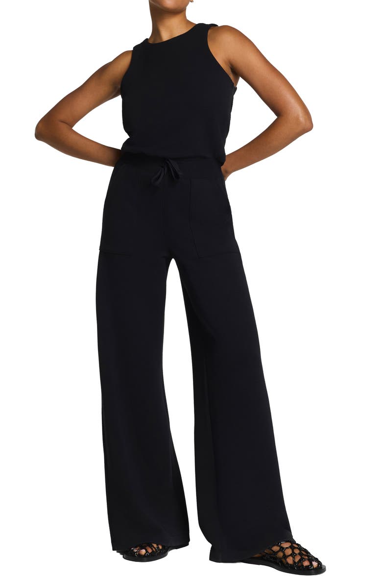 SPANX<sup>®</sup> AirEssentials<sup>®</sup> French Rib Jumpsuit, Main, color, Very Black