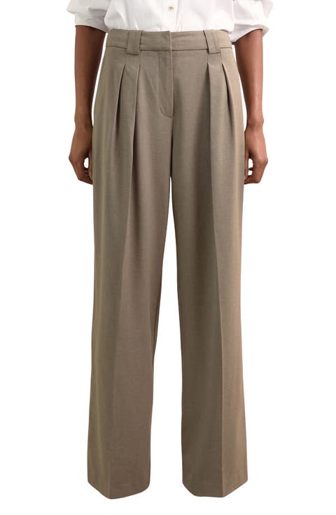 Poppie Pleat Front Wide Leg Pants