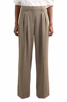 Reiss Poppie Pleat Front Wide Leg Pants