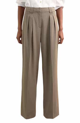 Reiss Poppie Pleat Front Wide Leg Pants