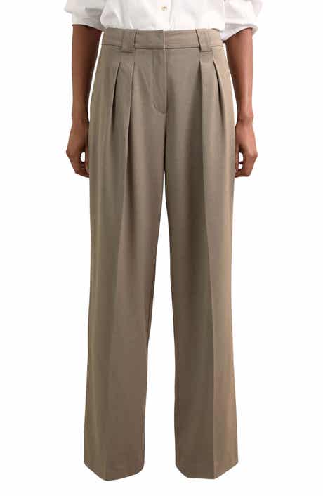 Reiss Poppie Pleat Front Wide Leg Pants
