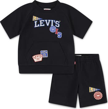 Kids' Coastal Prep Short Sleeve Sweatshirt & Shorts Set