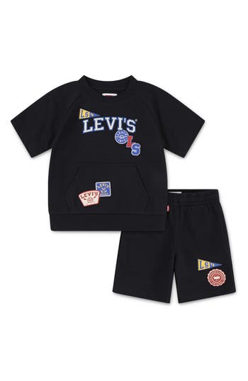 LEVI'S® LEVI'S® KIDS' COASTAL PREP SHORT SLEEVE SWEATSHIRT & SHORTS SET