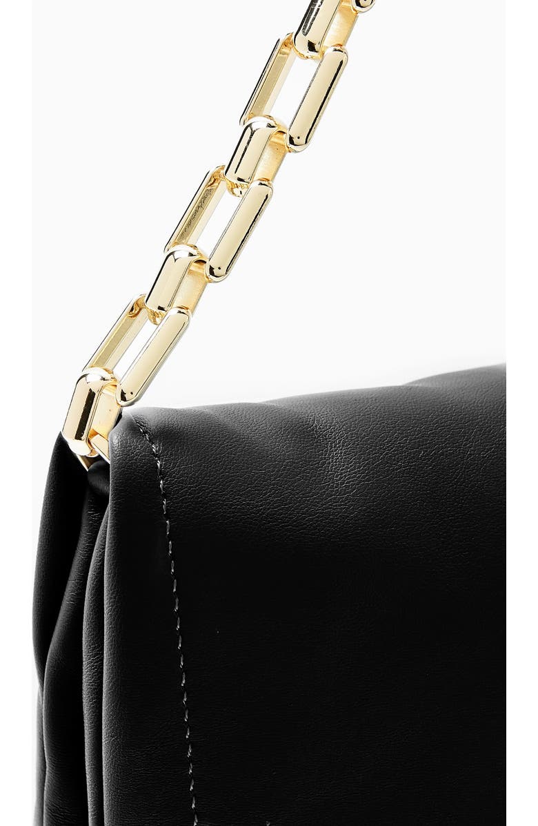 Topshop Puffa Faux Leather Handbag, Alternate, color,