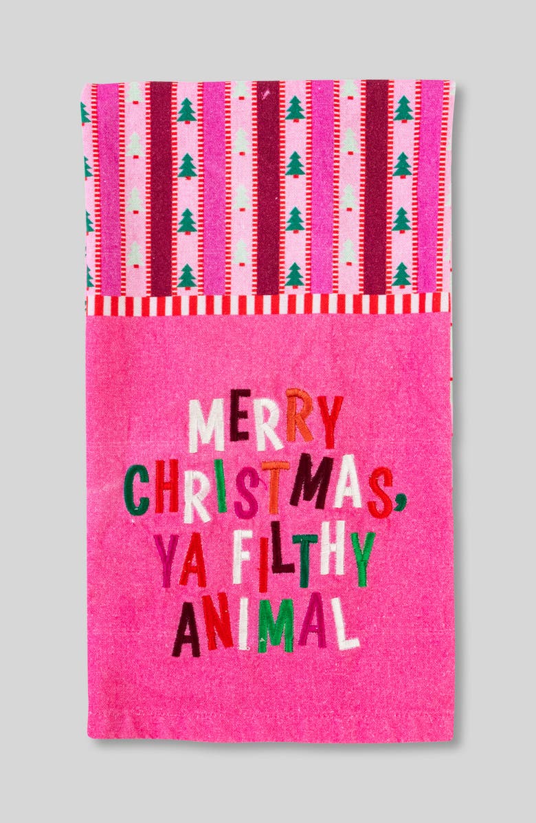 Furbish Filthy Animal Dish Towel, Main, color, Pink