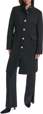 KARL LAGERFELD Trapunto Shoulder Walker Coat