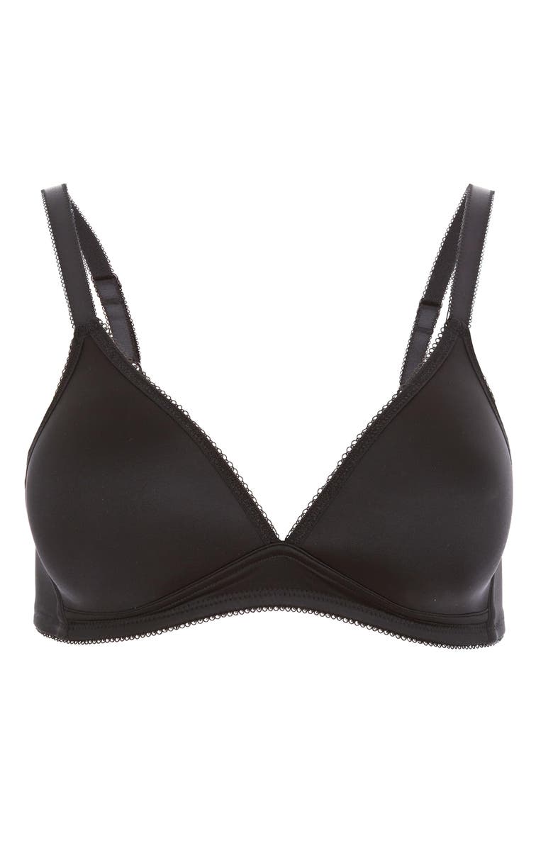 Dominique Intimates Sara Wire-Free Soft Cup T-Shirt Everyday Comfort Bra with Memory Foam Cups, Alternate, color, Black