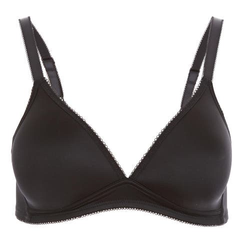 Dominique Intimates Sara Wire-free Soft Cup T-shirt Everyday Comfort Bra With Memory Foam Cups In Black