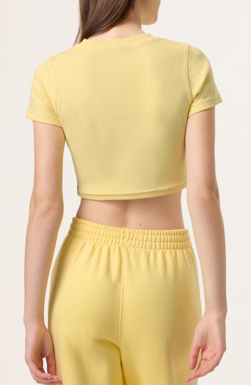 Fila X Hailey Stretch Cotton Rib Baby Tee In White