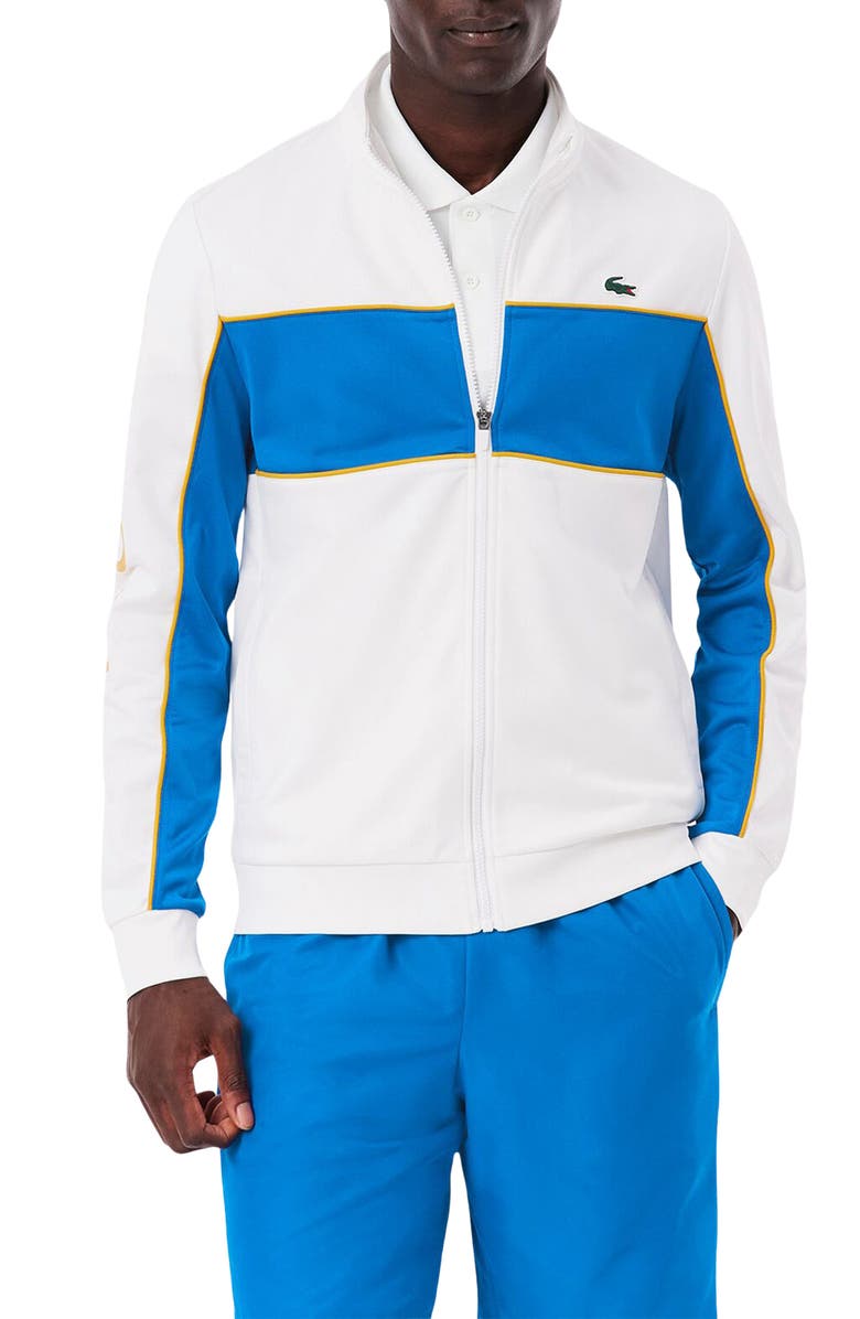 Lacoste Classic Fit Colorblock Zip Jacket, Main, color, 