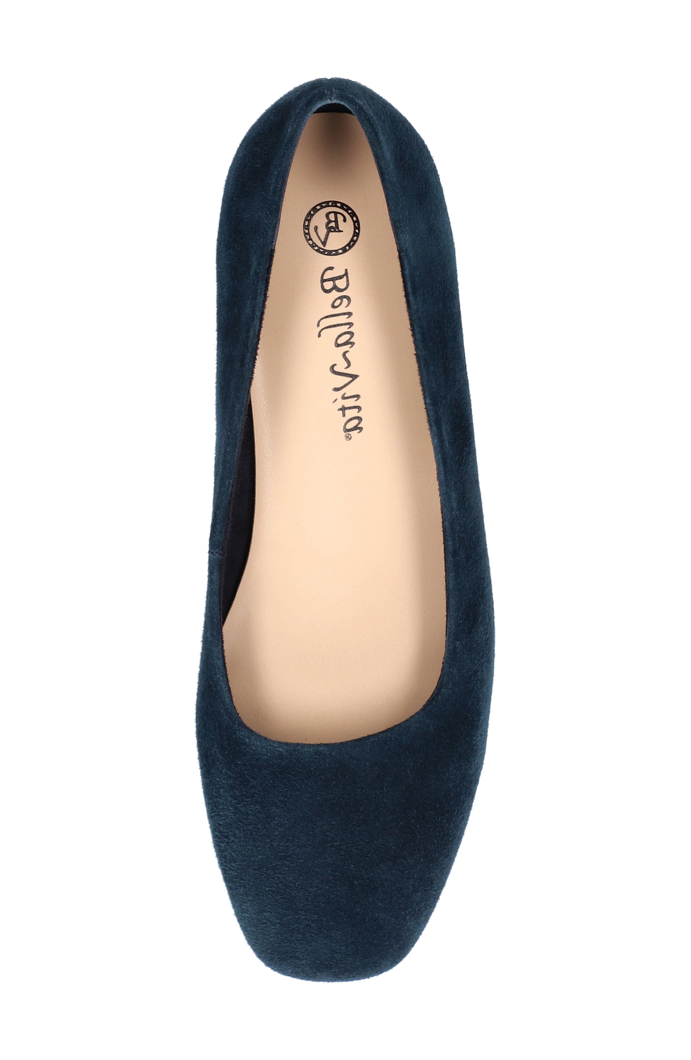 Bella Vita Kimiko Flat, Alternate, color, Navy Kidsuede Leather
