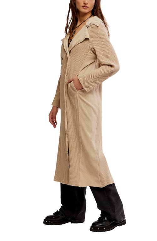 Free People Landon Knit Duster In Brown