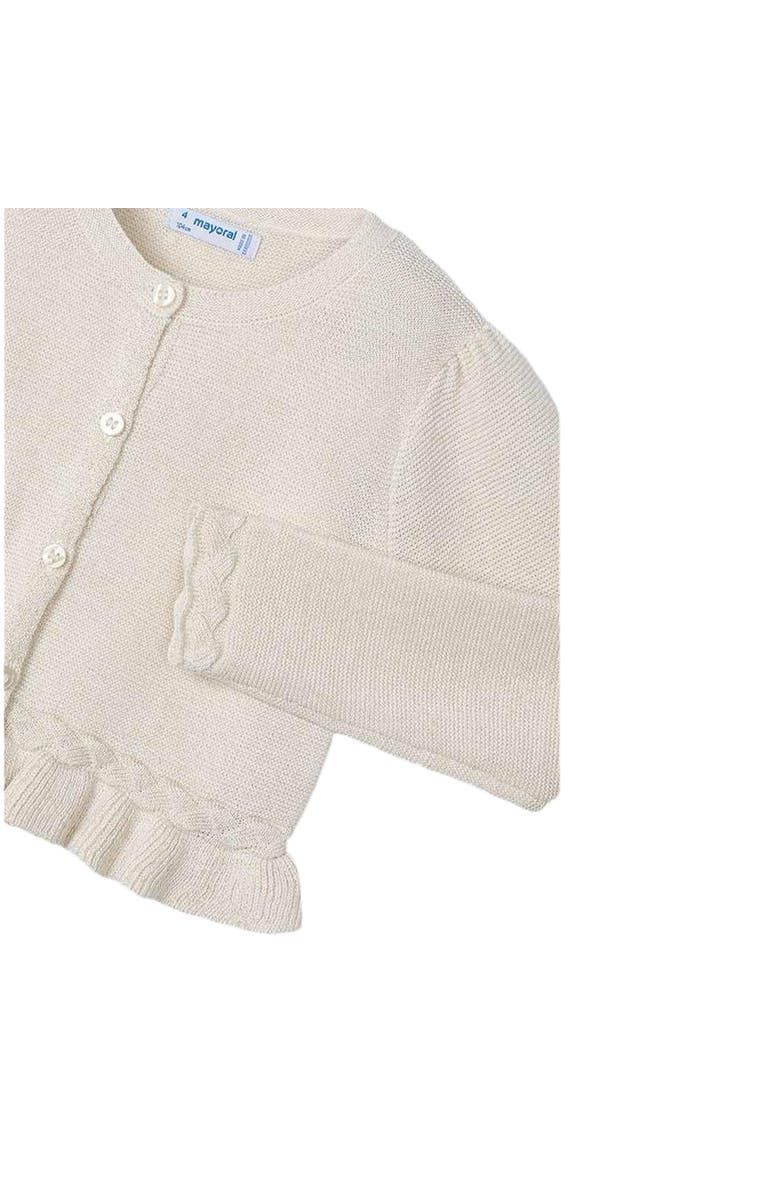 Mayoral Ruffle Tricot Cardigan, Alternate, color, 