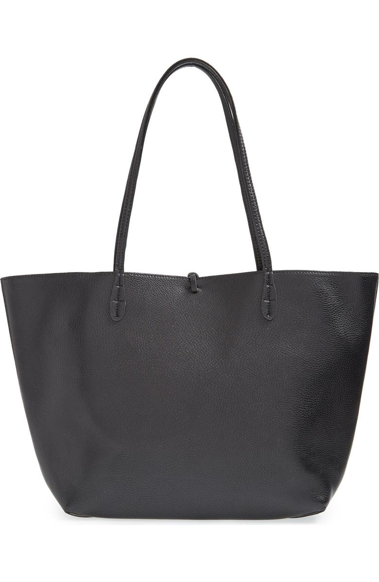Street Level Reversible Faux Leather Tote, Alternate, color,