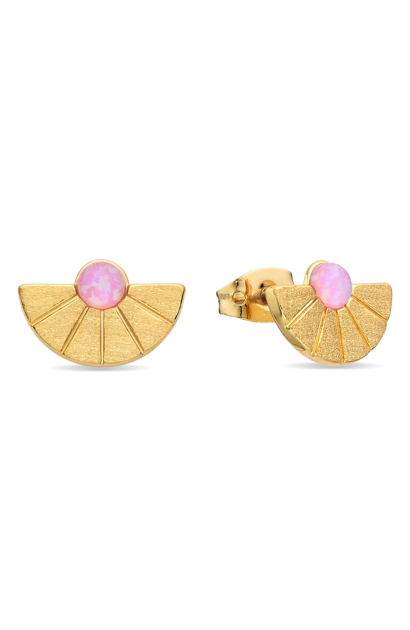 Imitation Opal Stud Earrings