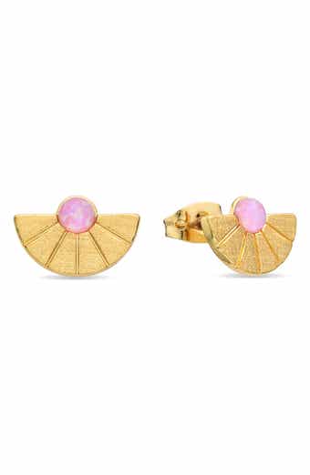 Imitation Opal Stud Earrings