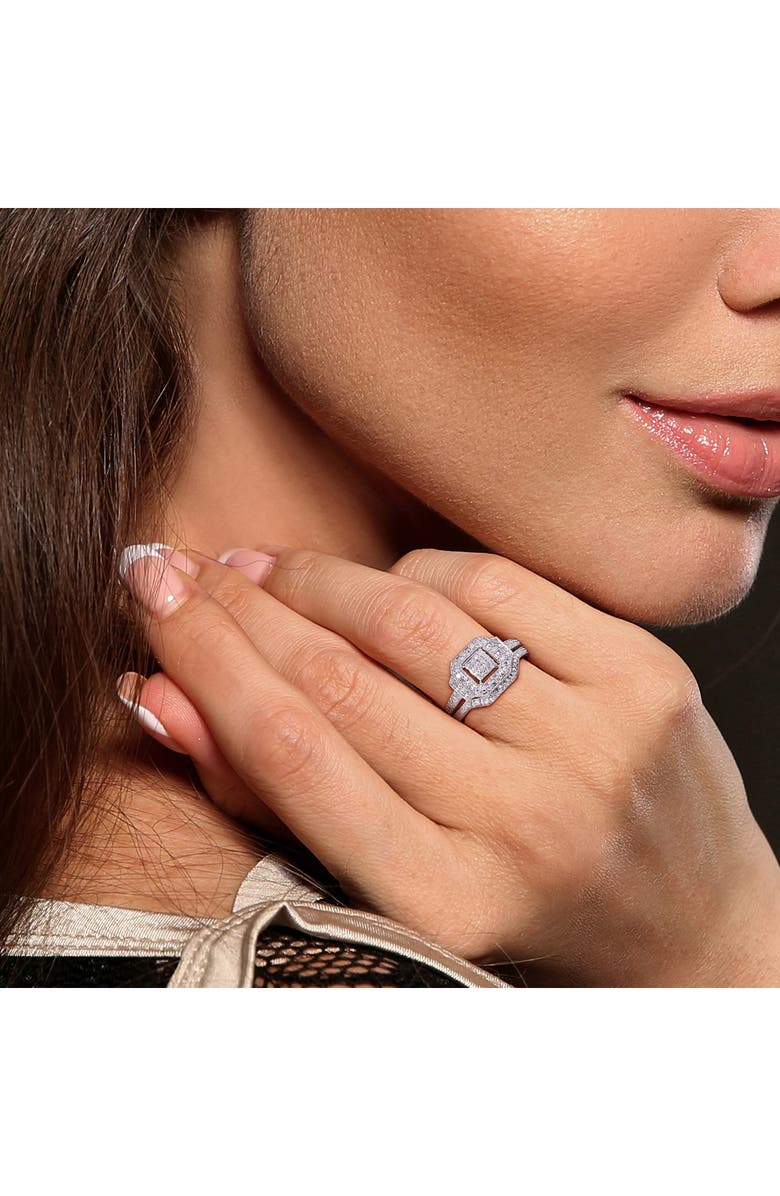 DELMAR Diamond Engagement Ring Set - 0.23 ctw, Alternate, color, White