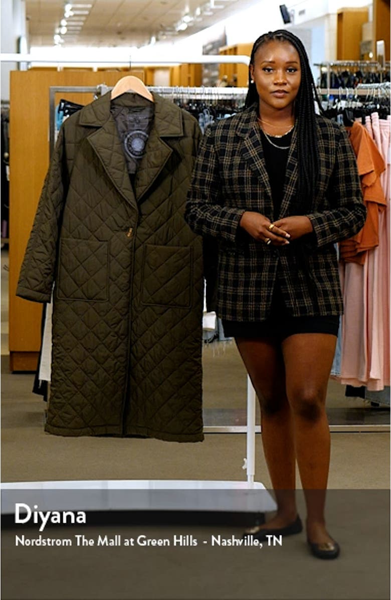 Diamond Quilted Long Coat, sales video thumbnail