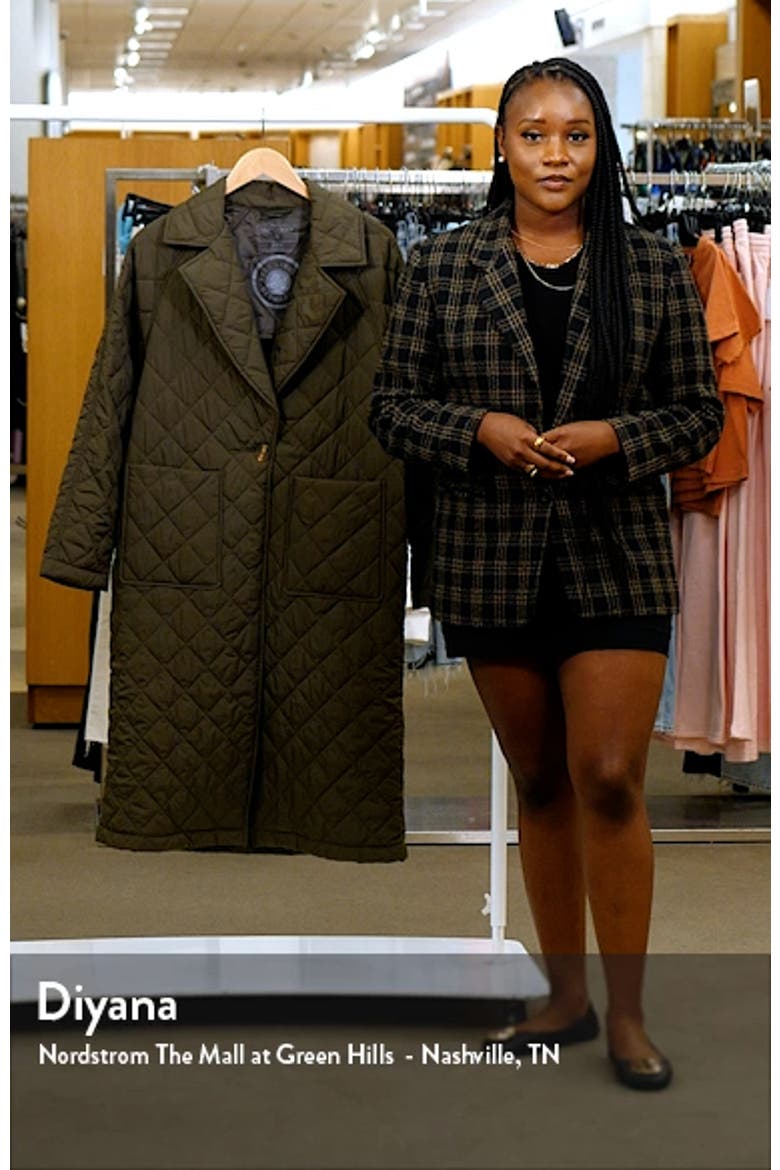 Diamond Quilted Long Coat video
