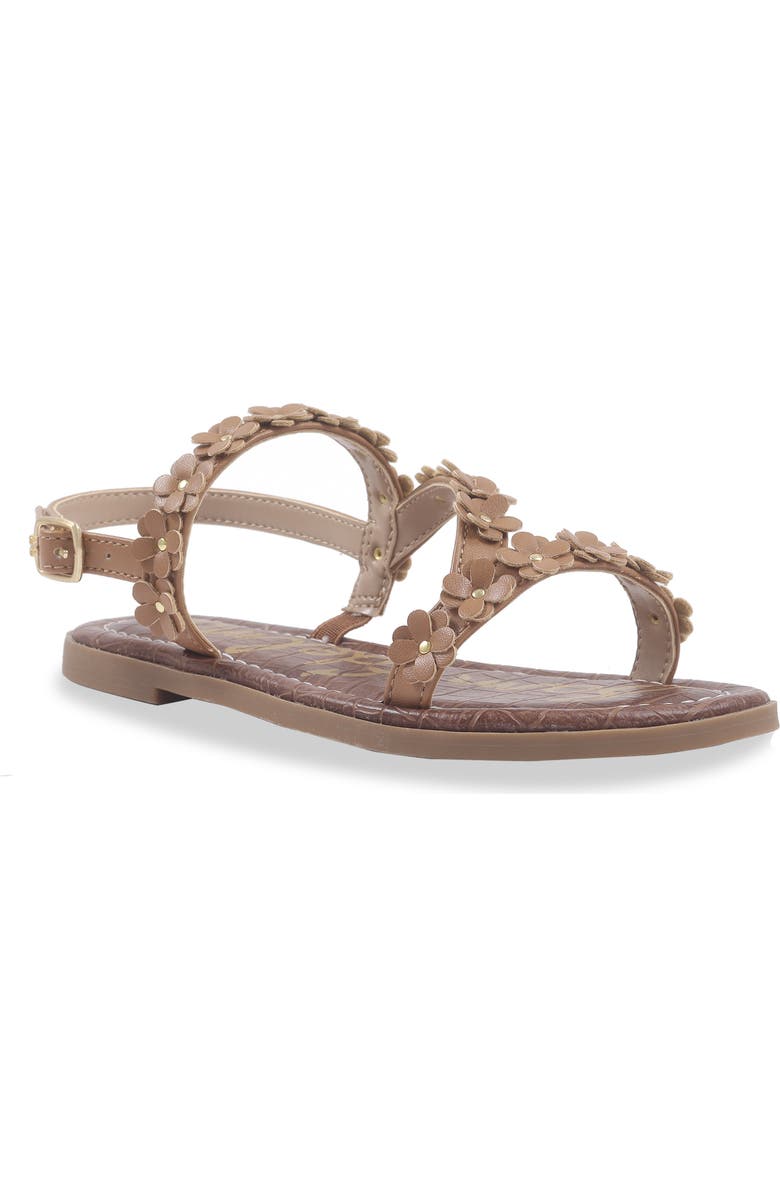Sam Edelman Kids' Gigi Flower Sandal, Main, color, Cognac
