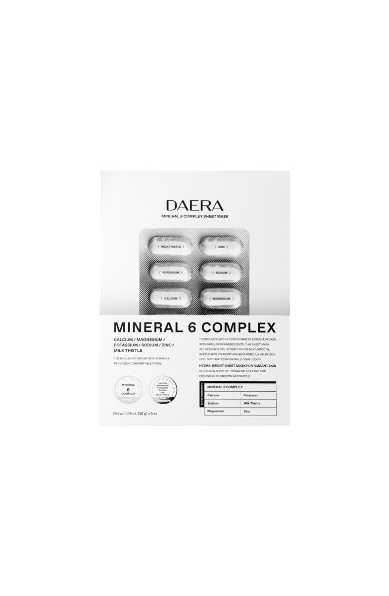 DAERA Mineral 6 Complex Sheet Mask, Main, color, White