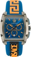 Versace Dominus Chronograph Silicone Strap Watch, 42mm