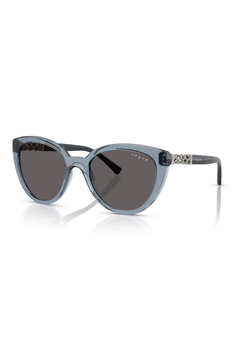 53mm Cat Eye Sunglasses, Alternate, color, BLUE