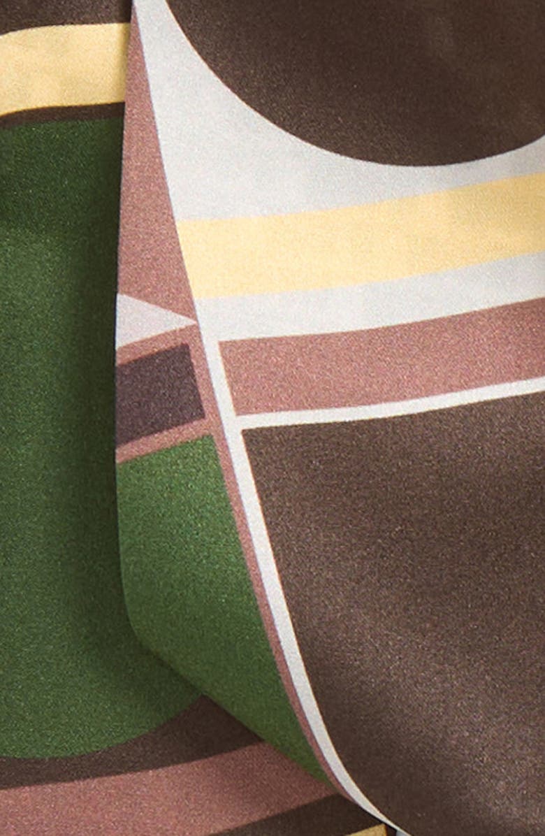 Lost Pattern Modular Skinny Silk Scarf, Alternate, color, Green