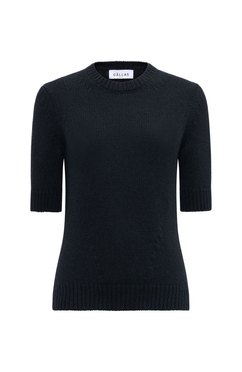 Callas Milano Portia Cashmere Crewneck Sweater, Main, color, Black