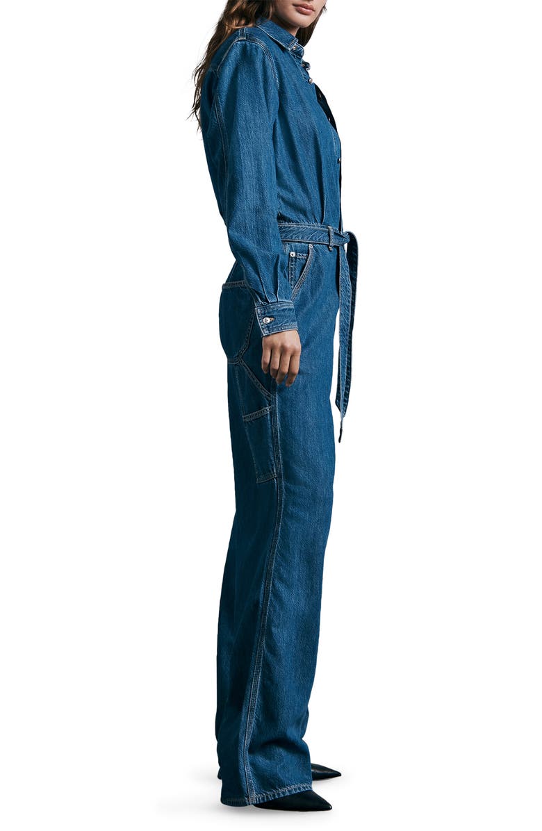 rag & bone Featherweight Denim Jumpsuit, Alternate, color, Barlow