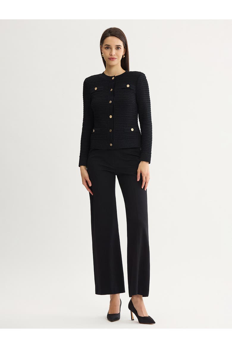Monochromatic Ottoman Knit Jacket, Alternate, color, Black