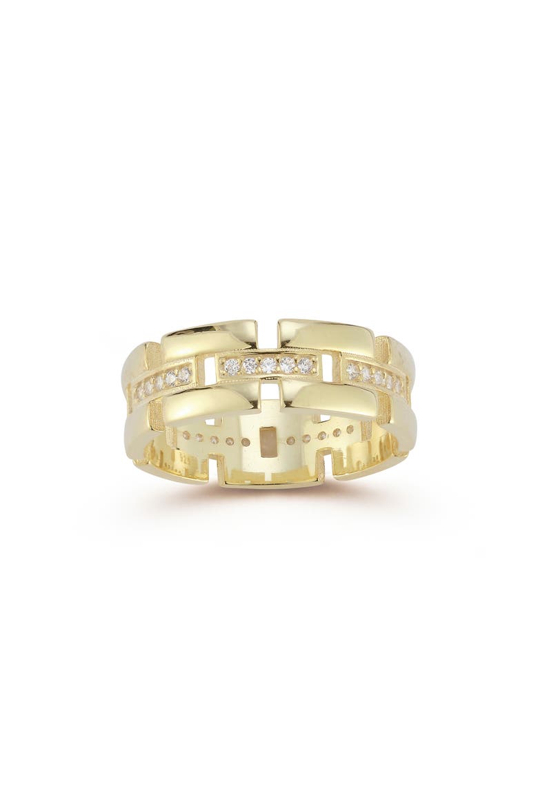 Link Band Ring, Main, color, GOLD
