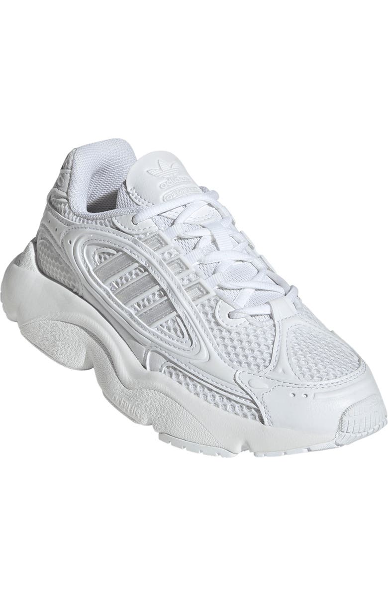 adidas Kids' Ozmillen Sneaker, Main, color, White/ White/ Black