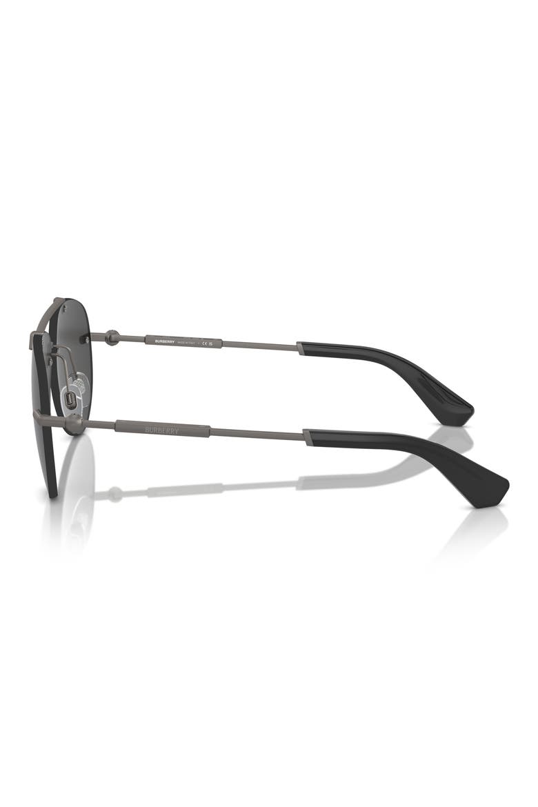 60mm Pilot Sunglasses, Alternate, color, DARK GREY