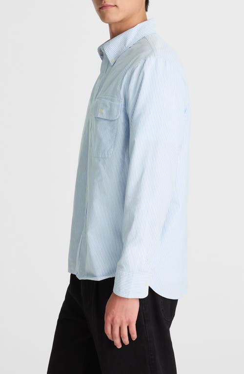 Madewell Oxford Stripe Button-down Work Shirt In Blue