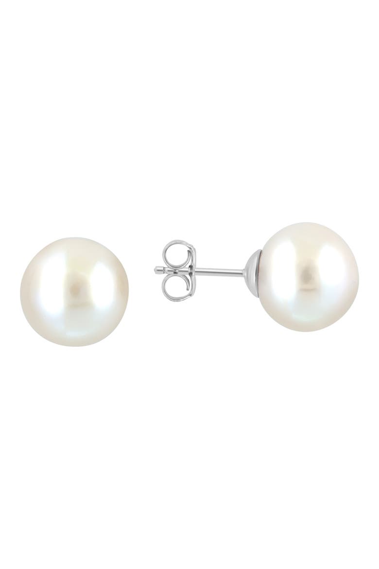 Freshwater Pearl Stud Earrings, Main, color, WHITE